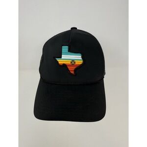 Hooey Texas Tejas 5-Panel Trucker Adjustable Hat Cap‎ Black Snap Back 2046T-BK